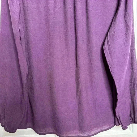 Northern  Reflections Blouse Lace Flowy Purple Size Large - Picture 16 of 16